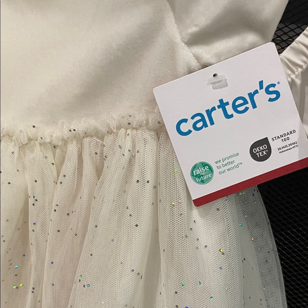 Carter's Cream Formal Kids Dress with Bloomers Easter Dress - Picture 2 of 4